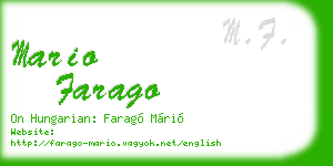 mario farago business card